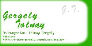 gergely tolnay business card